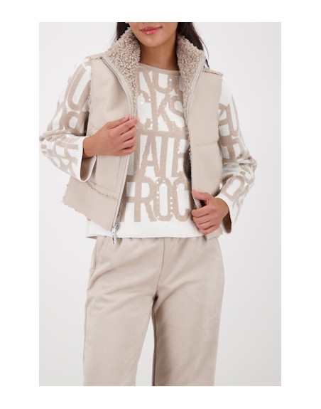 Monari dámská vesta 809265 194 béžová