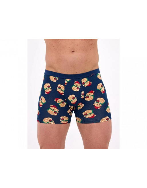 Cornette pánské boxerky 007/83 TEDDY modré