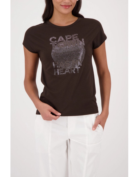 Monari dámské tričko 410156 564 hnědé