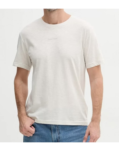 Calvin Klein pánské tričko KM0KM01138 ADA krémové