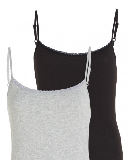 Tommy Hilfiger Top UW0UW04892 0RZ šedé a černé 2pack