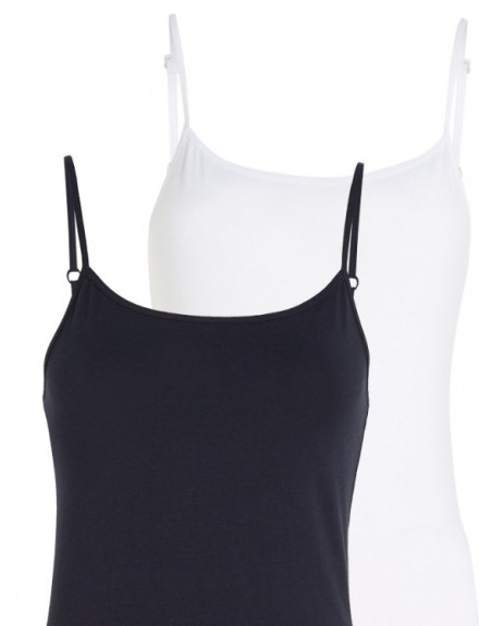 Tommy Hilfiger Top UW0UW04891 0W6 bílé a tm. modré 2pack