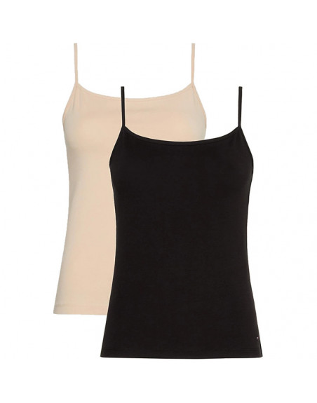 Tommy Hilfiger Top UW0UW04891 0SL černé a béžové 2pack