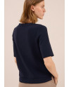 Cecil dámské tričko 323877 16831 tm. modrá