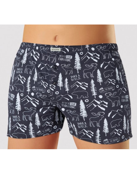 Andrie pánské trenky PS 5929 modré, černé, šedé